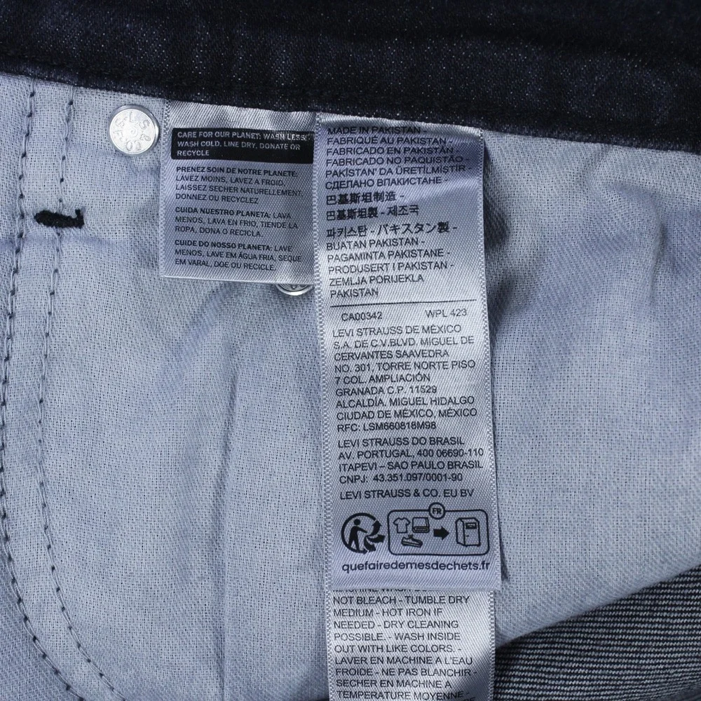 Levi's 511 Slim Fit Men's Jeans – Blackout, Size‎ W34 x L30
